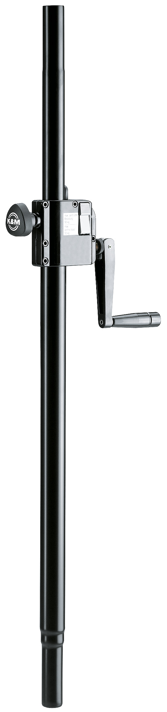 K&M 21338 Distance rod with hand crank wind up speaker pole 35mm x 35mm x 10401605mm