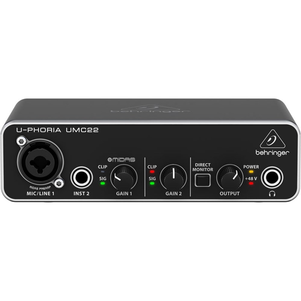 Behringer UPhoria UMC22 2x2 USB Audio Interface (16Bit/48kHz
